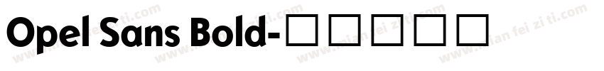 Opel Sans Bold字体转换